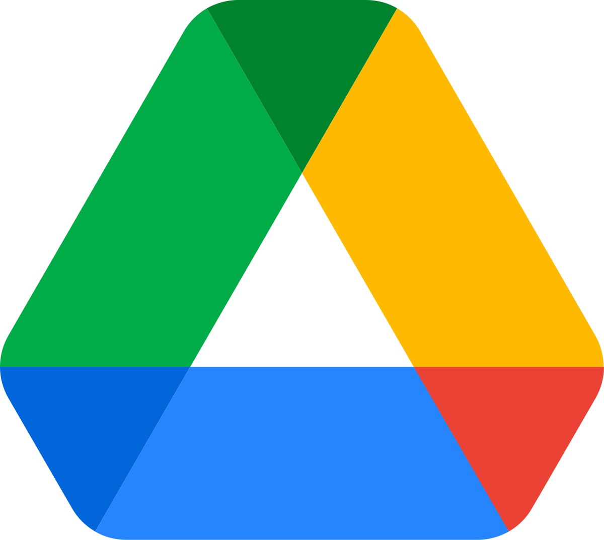 Логотип Google Диска образца 2020 года, появившийся вместе с ребрендингом G Suite в Google Workspace