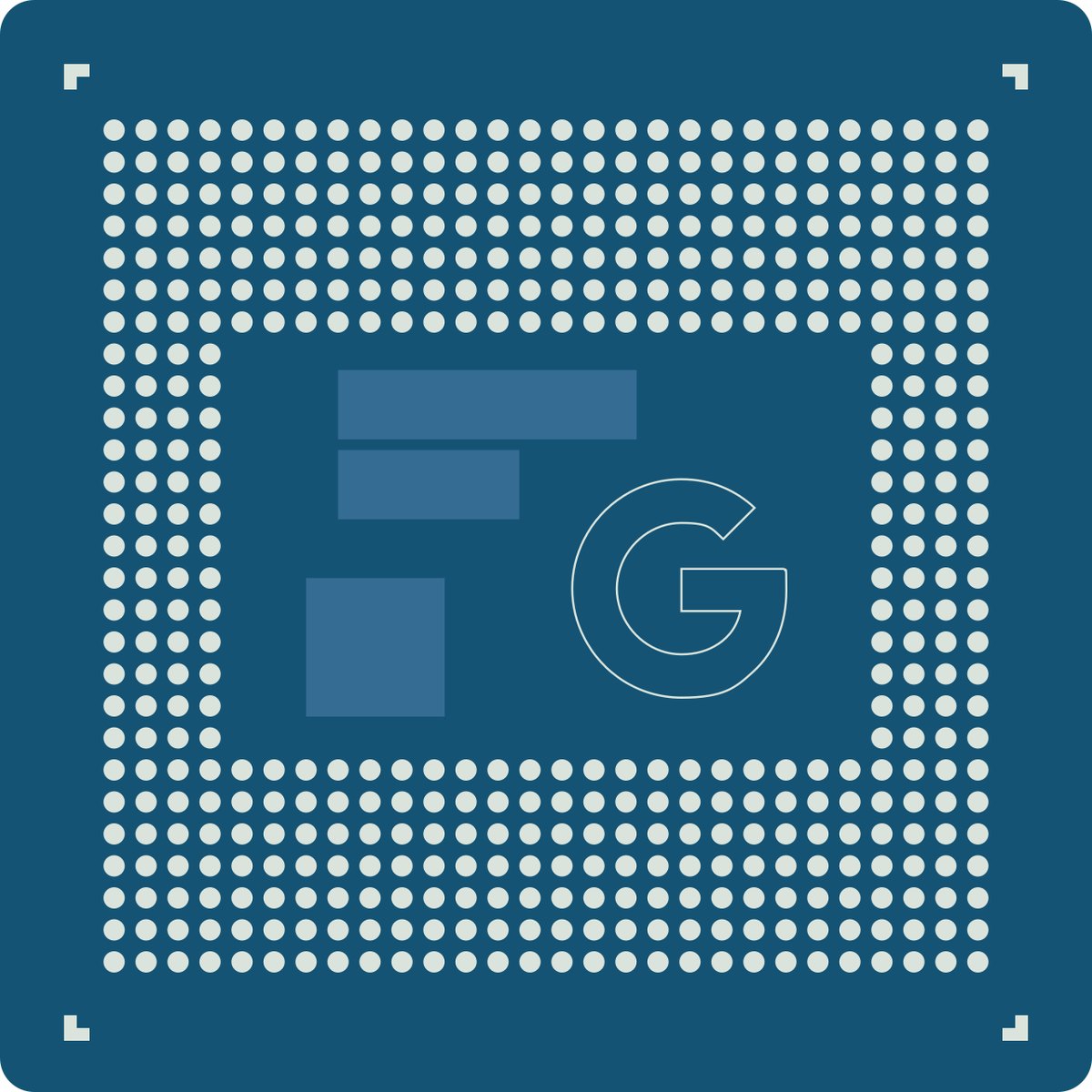 Условное изображение чипа Google Tensor