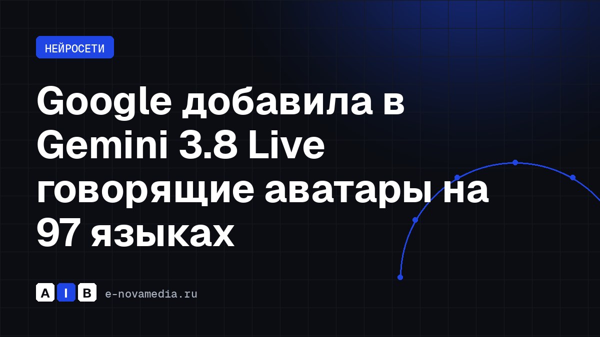 Google добавила в Gemini 3.8 Live говорящие аватары на 97 языках
